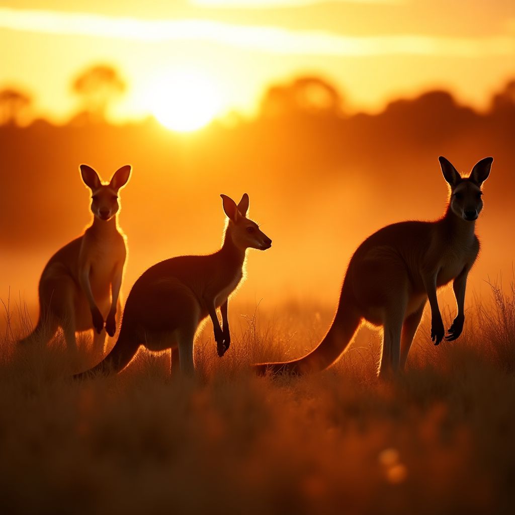 Team photographing wildlife in Australian outback
